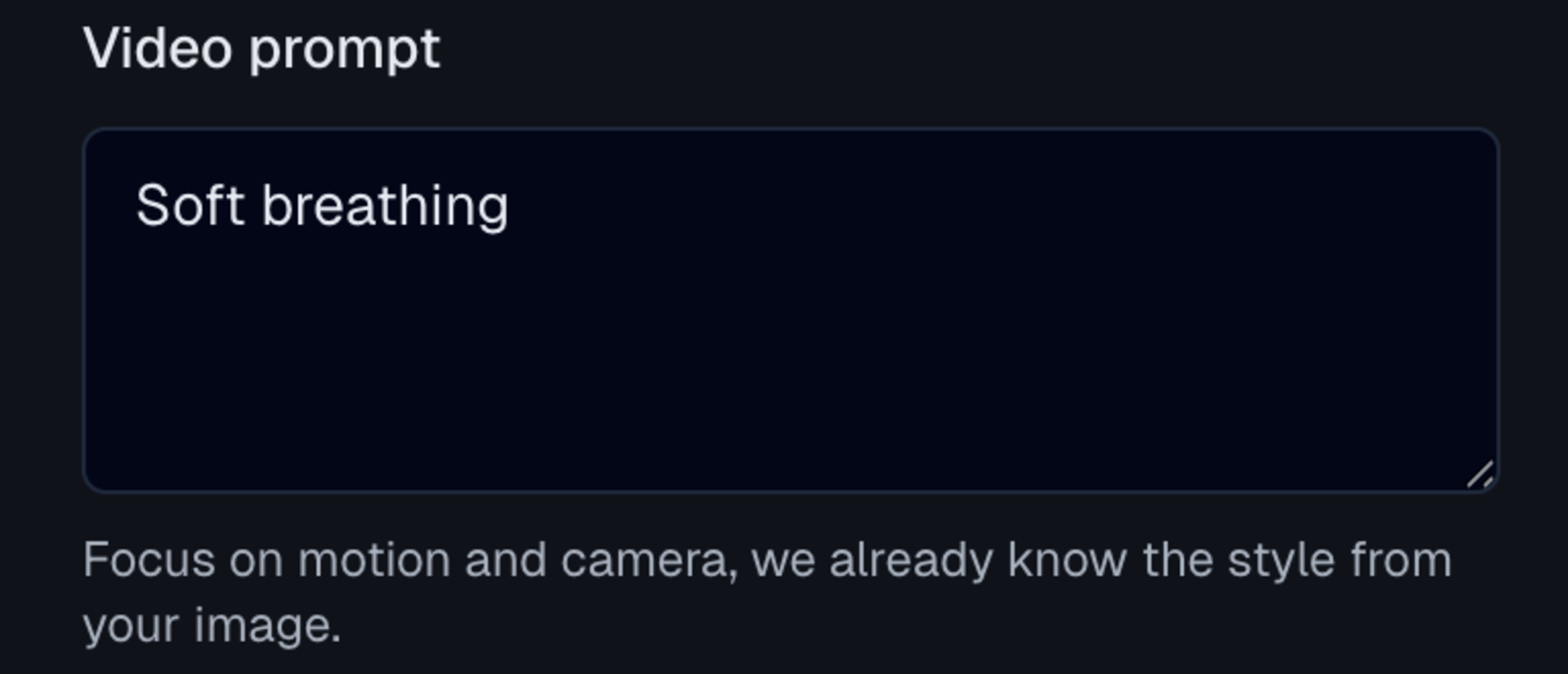 3. 輸入動作提示詞