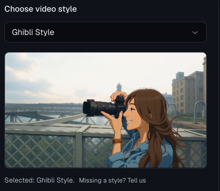 2. Select 'Ghibli Style'